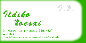 ildiko mocsai business card